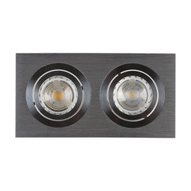 Radiant Downlight Tilt Rectangular CNC Aluminium 2x50W 12V - image 01