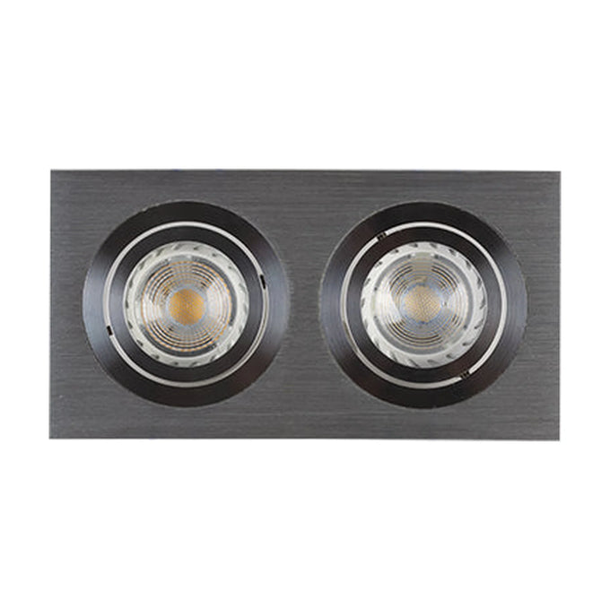 Radiant Downlight Tilt Rectangular CNC Aluminium 2x50W 12V - image 01