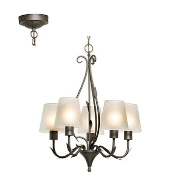 Radiant 5L Arum Chandelier Charcoal E27 5x60w in Electrical & Lighting,Lighting,Interior Lighting