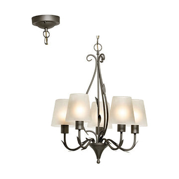 Radiant 5L Arum Chandelier Charcoal E27 5x60w - image 01
