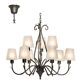 Radiant 9L Arum Chandelier Charcoal E27 9x60w in Electrical & Lighting,Lighting,Interior Lighting