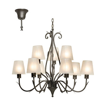 Radiant 9L Arum Chandelier Charcoal E27 9x60w - image 01