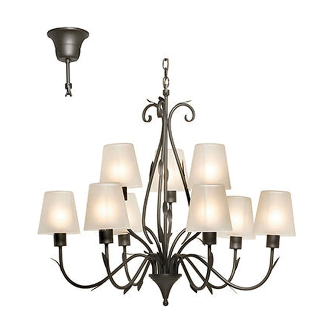 Radiant 9L Arum Chandelier Charcoal E27 9x60w - image 01