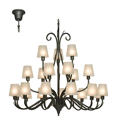 Radiant 21L Arum Chandelier Charcoal E27 21x60w in Electrical & Lighting,Lighting,Interior Lighting
