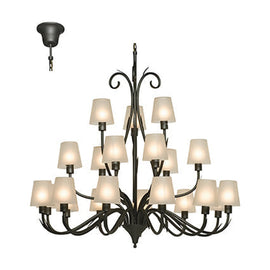 Radiant 21L Arum Chandelier Charcoal E27 21x60w - image 01