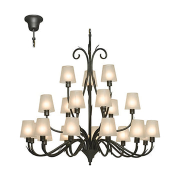 Radiant 21L Arum Chandelier Charcoal E27 21x60w - image 01