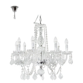 Radiant 8LT Toledo Chandelier Chrome/Clear E14 8x40w in Electrical & Lighting,Lighting,Interior Lighting
