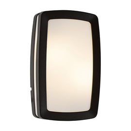 Radiant Rectangular Bulkhead Plain Black 2xE27 in Electrical & Lighting_Interior Lighting