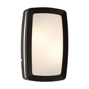 Radiant Rectangular Bulkhead Plain Black 2xE27 - image 01
