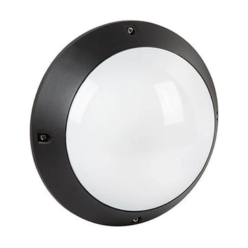 Radiant Round Plain Bulkhead Black 2xE27 - image 01