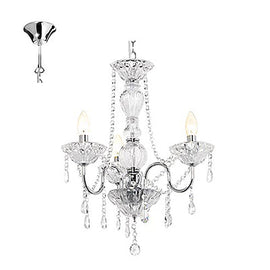 Radiant 3LT Panache Chandelier Chrome E14 3x40w in Electrical & Lighting,Lighting,Interior Lighting