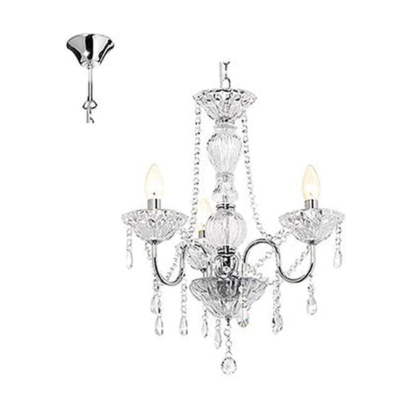 Radiant 3LT Panache Chandelier Chrome E14 3x40w - image 01