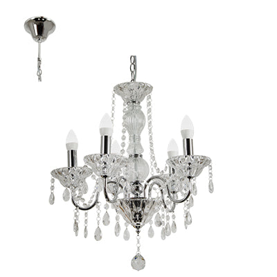 Radiant 5L Panache Chandelier Chrome E14 5x40w in Electrical & Lighting,Lighting,Interior Lighting