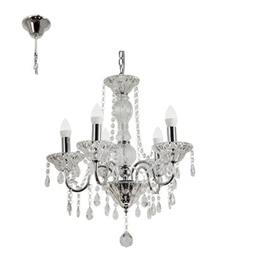 Radiant 5L Panache Chandelier Chrome E14 5x40w in Electrical & Lighting,Lighting,Interior Lighting