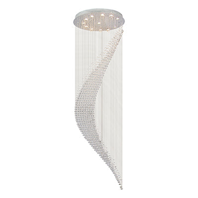 Radiant 12 Light Swirl Chandelier Crystal Chrome GU10 12X50W in Electrical & Lighting, Interior Lighting, Lighting