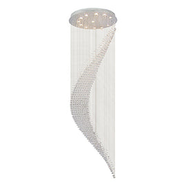Radiant 12 Light Swirl Chandelier Crystal Chrome GU10 12X50W in Electrical & Lighting, Interior Lighting, Lighting