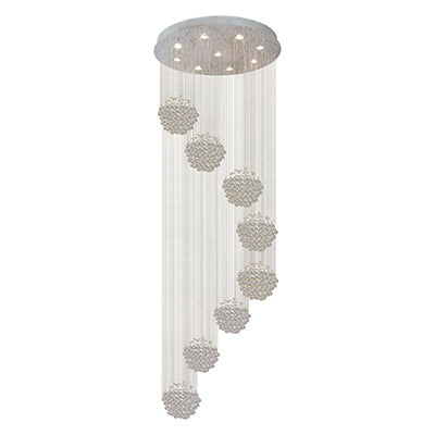 Radiant 9LT Bell Chandelier Crystal Chrome GU10 9x50W in Electrical & Lighting,Lighting,Interior Lighting