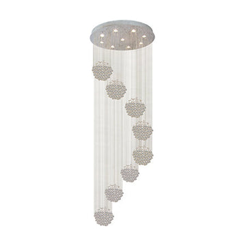 Radiant 9LT Bell Chandelier Crystal Chrome GU10 9x50W - image 01