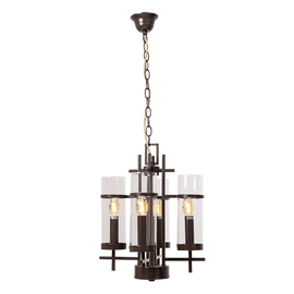 Radiant 4L Alberto Chandelier Brown E14 4x40w in Electrical & Lighting,Lighting,Interior Lighting
