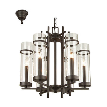 Radiant 6L Alberto Chandelier Brown E14 6x40w - image 01