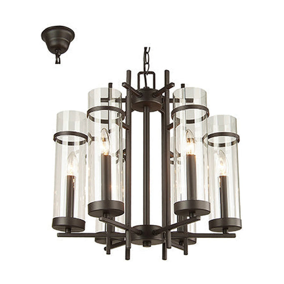 Radiant 6L Alberto Chandelier Brown E14 6x40w - image 01