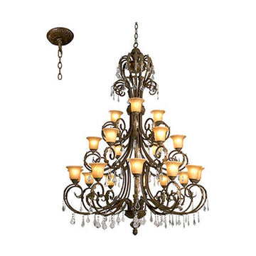 Radiant 21 Light Real Chandelier Bronze E27 21X60W - image 01