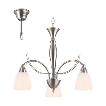 Radiant 3LT Sasha Chandelier Satin Chrome E14 3x40w - image 01