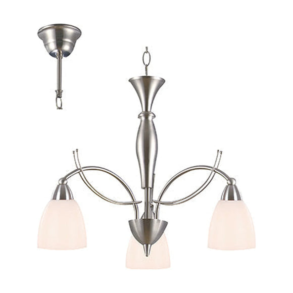 Radiant 3LT Sasha Chandelier Satin Chrome E14 3x40w - image 01