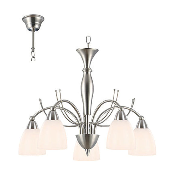 Radiant 5LT Sasha Chandelier Satin Chrome E14 5x40w - image 01