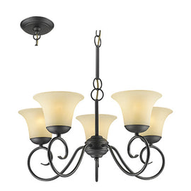 Radiant 5LT Ebele Chandelier Black E27 5x60w in Electrical & Lighting,Lighting,Interior Lighting