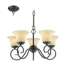 Radiant 5LT Ebele Chandelier Black E27 5x60w - image 01