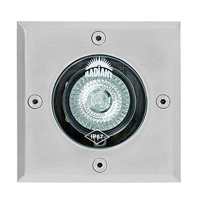 Radiant Ground Light Square Recessed Stainless Steel 1xGU10 in Electrical & Lighting,Lighting,Exterior Lighting