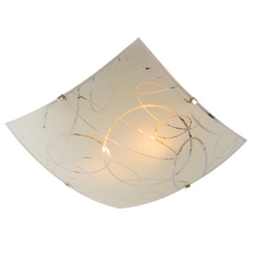 Radiant Ceiling Light Square White E27 2x60w in Electrical & Lighting,Lighting,Interior Lighting