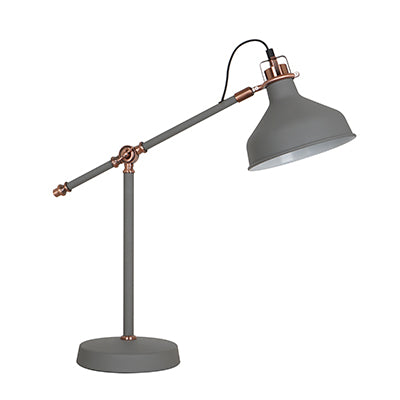 Radiant Table Lamp Steel Grey & Copper 1xE27 in Electrical & Lighting,Lighting,Interior Lighting