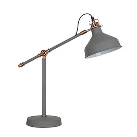 Radiant Table Lamp Steel Grey & Copper 1xE27 in Electrical & Lighting,Lighting,Interior Lighting