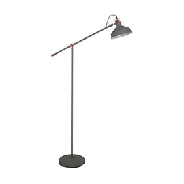 Radiant Bankers Floor Light Steel Grey & Copper 1xE27 - image 01