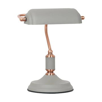 Radiant Table Lamp Bankers Grey & Copper 1xE27 - image 01