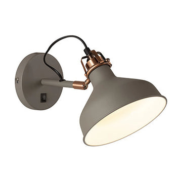 Radiant Wall Light with Switch Grey E27 1x40w - image 01