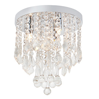 Radiant Crystal Ceiling Light Chrome G9 3x40w in Electrical & Lighting,Lighting,Interior Lighting
