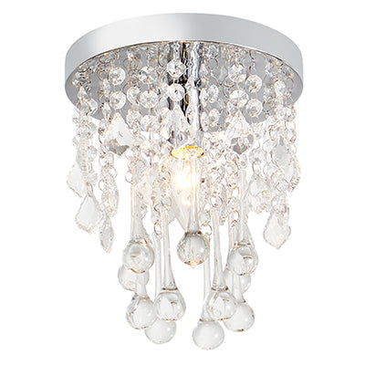 Radiant Crystal Ceiling Light Chrome E27 1x60w in Electrical & Lighting,Lighting,Interior Lighting