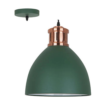 Radiant Pendant Steel 330mm Green & Copper E27 1x40w - image 01