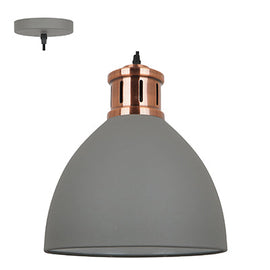 Radiant Pendant Steel 330mm Grey & Copper E27 1x40w in Electrical & Lighting,Lighting,Interior Lighting