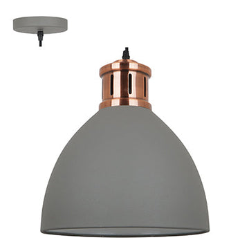 Radiant Pendant Steel 330mm Grey & Copper E27 1x40w in Electrical & Lighting,Lighting,Interior Lighting