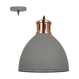 Radiant Pendant Steel 330mm Grey & Copper E27 1x40w - image 01