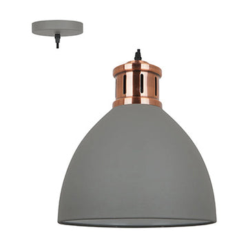 Radiant Pendant Steel 330mm Grey & Copper E27 1x40w - image 01