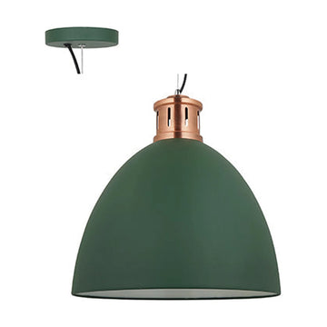 Radiant Pendant Steel 400mm Green & Copper E27 1x40w - image 01