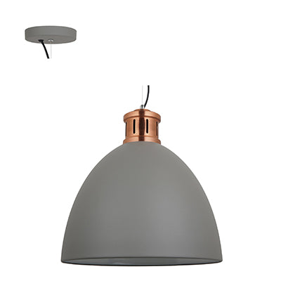 Radiant Pendant Steel 400mm Grey & Copper E27 1x40w in Electrical & Lighting,Lighting,Interior Lighting