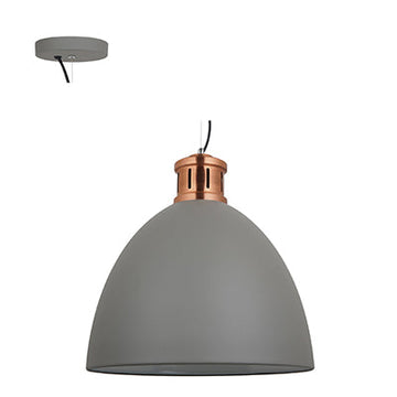 Radiant Pendant Steel 400mm Grey & Copper E27 1x40w in Electrical & Lighting,Lighting,Interior Lighting