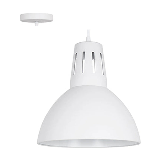 Radiant Pendant Steel 280mm White E27 1x40w - image 01