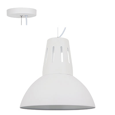 Radiant Pendant Steel 345mm White E27 1x40w in Electrical & Lighting,Lighting,Interior Lighting